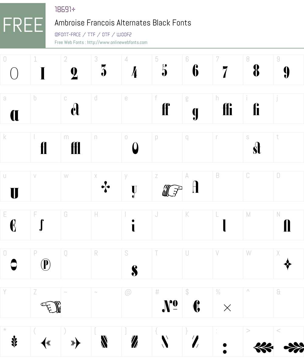 Ambroise Francois Font Screenshots