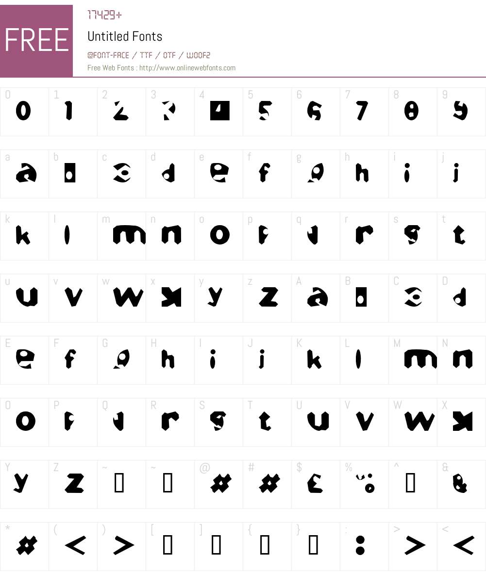 Untitled Font Screenshots