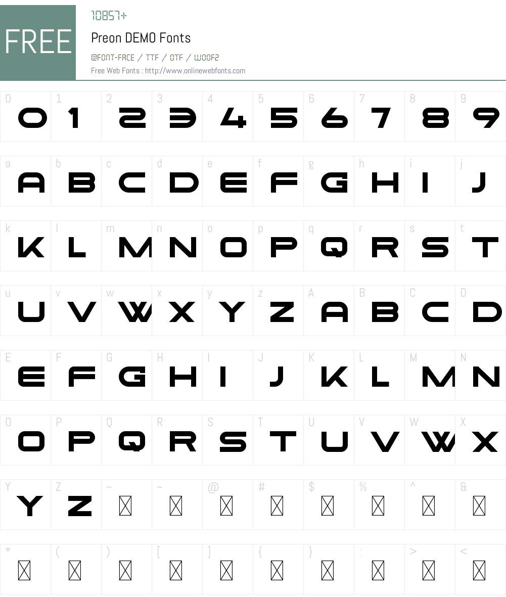 Preon DEMO 1.001;Fontself Maker 3.5.8 Fonts Free Download ...