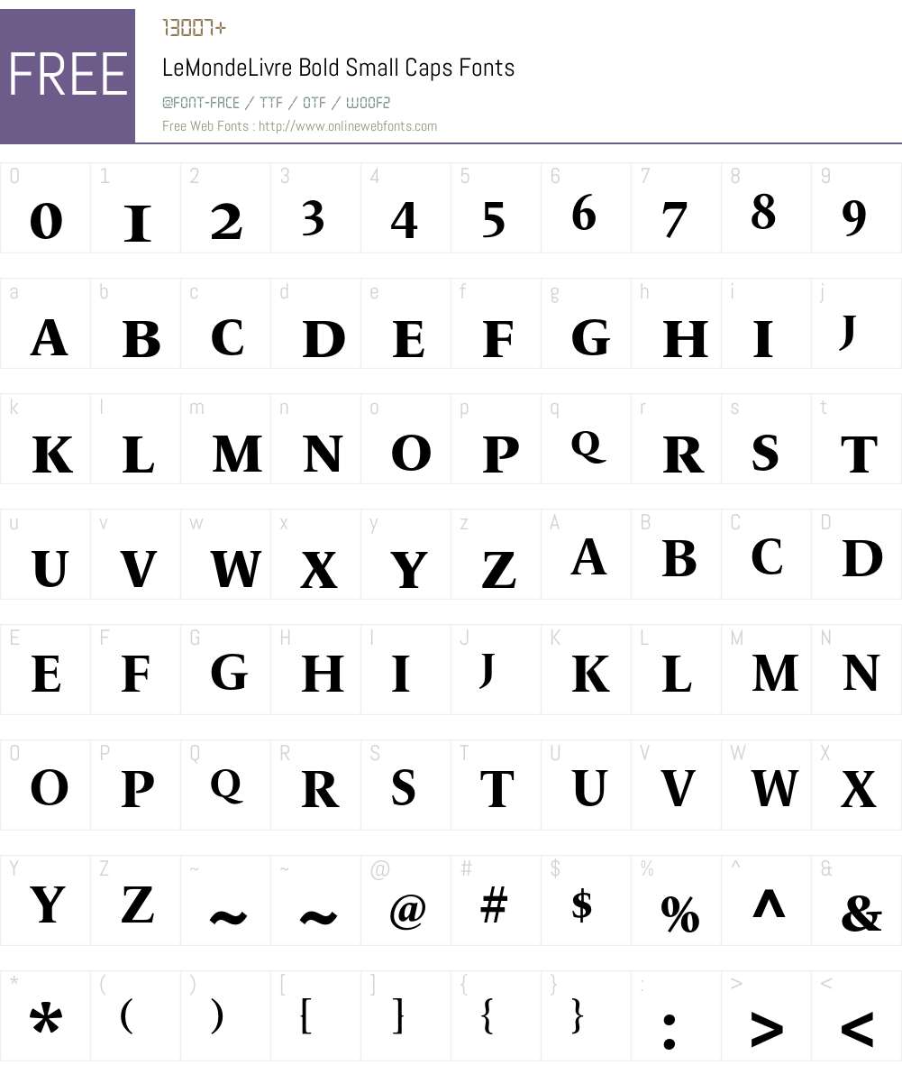 LeMondeLivre Font Screenshots