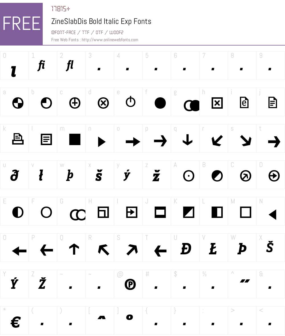 ZineSlabDis Font Screenshots