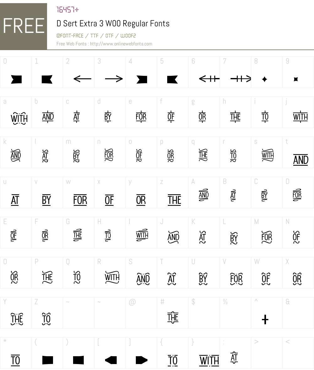 DSertExtra3W00-Regular Font Screenshots