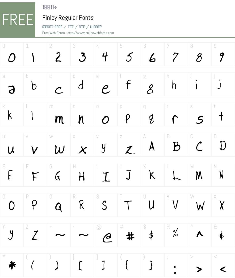 Finley Font Screenshots