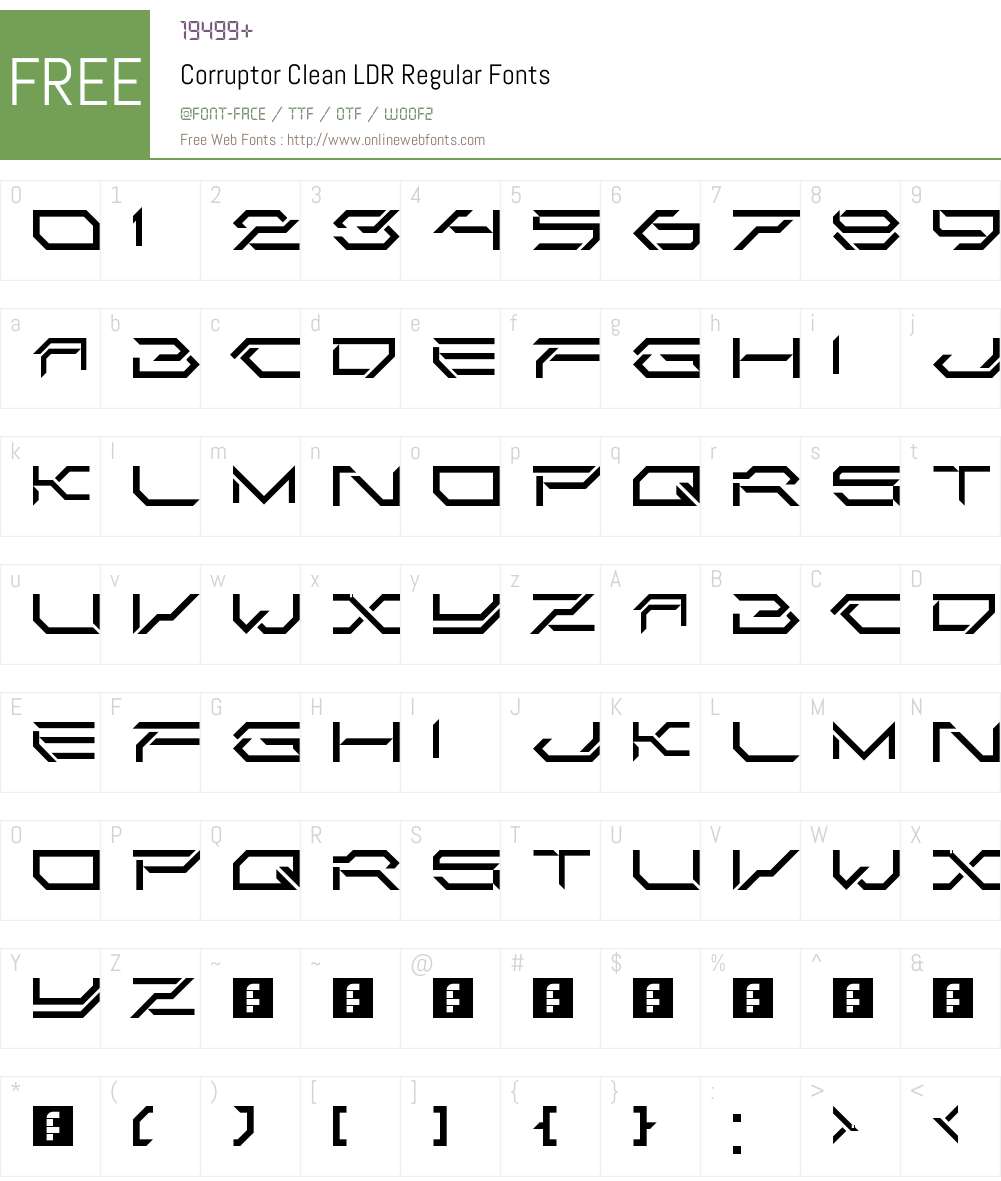 Corruptor Clean LDR Font Screenshots
