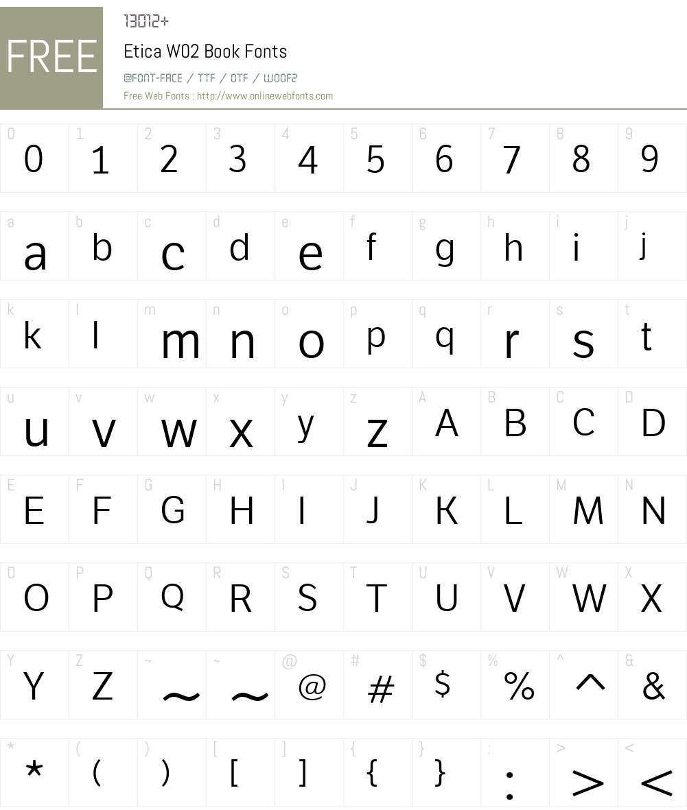 LFT Etica Font Screenshots