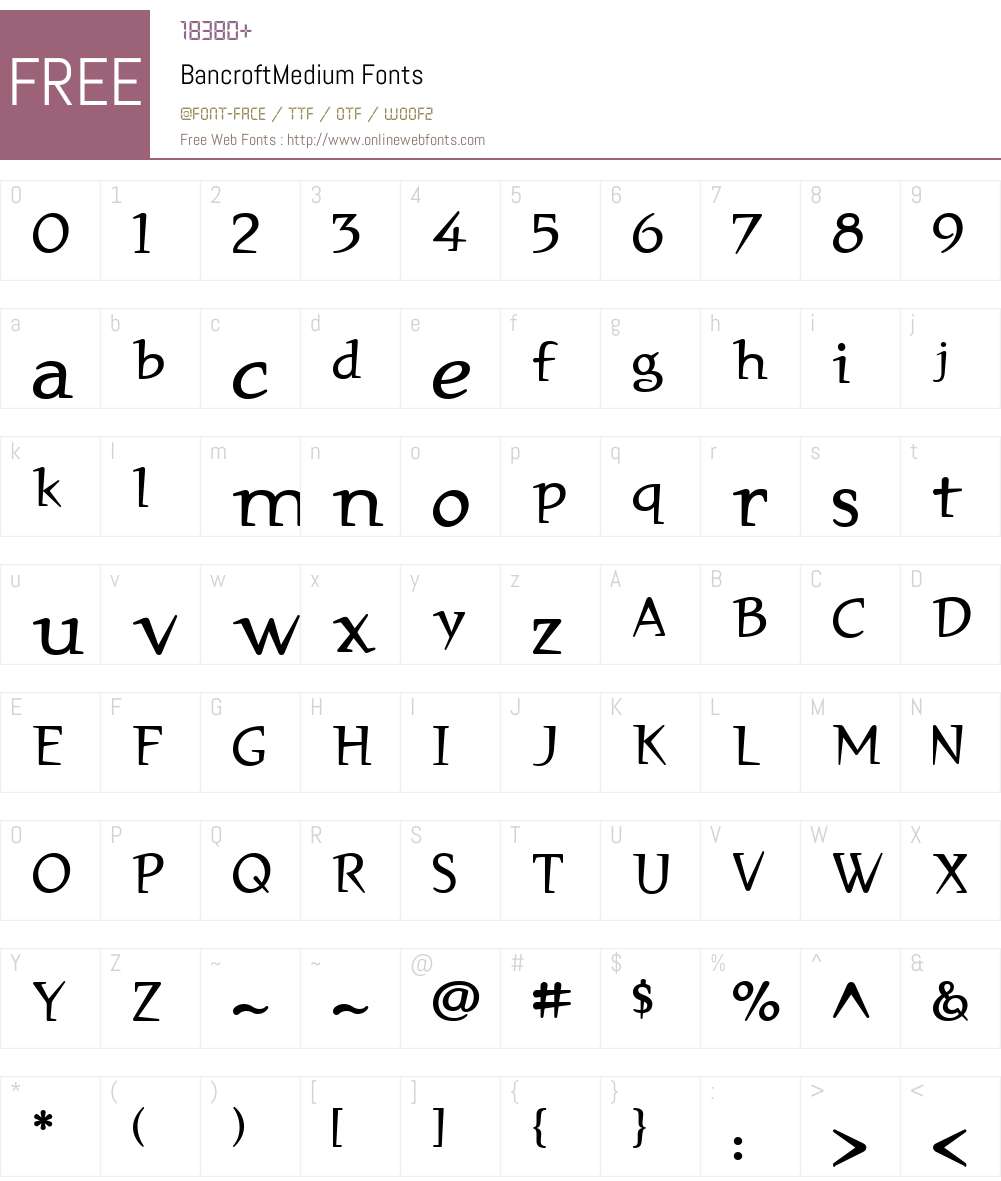 BancroftW01-Medium Font Screenshots