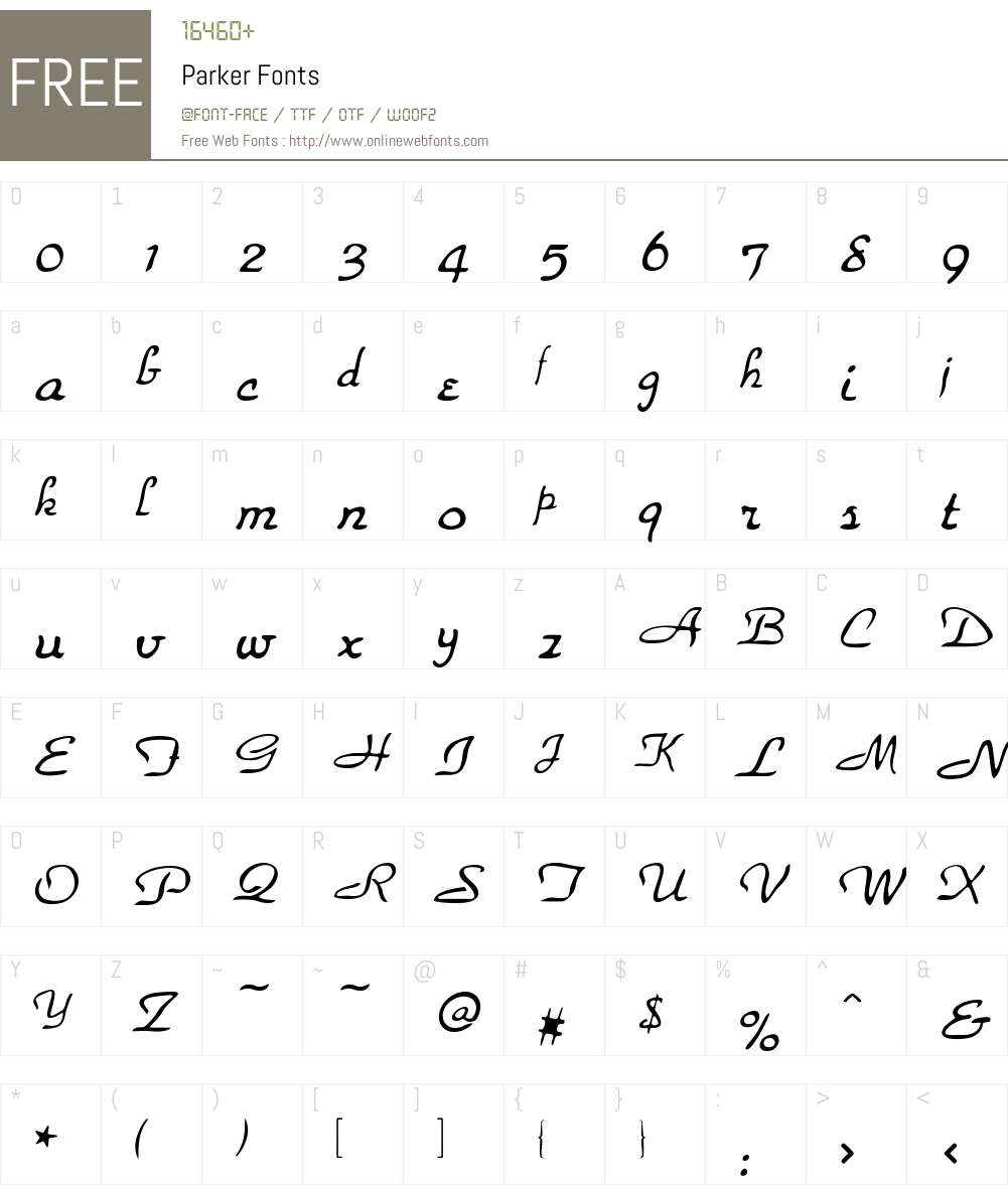 Parker Font Screenshots
