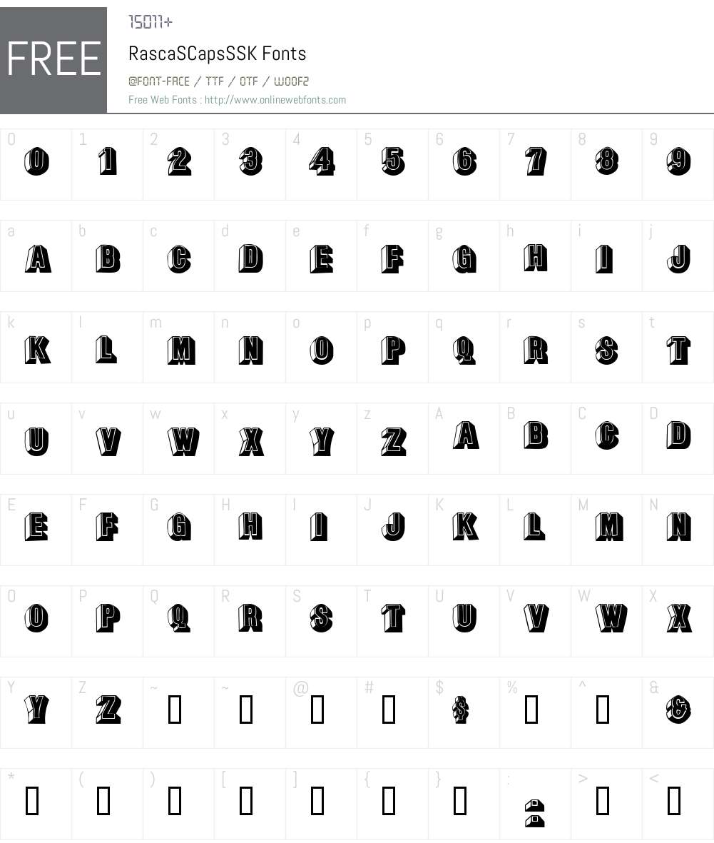RascaSCapsSSK Font Screenshots