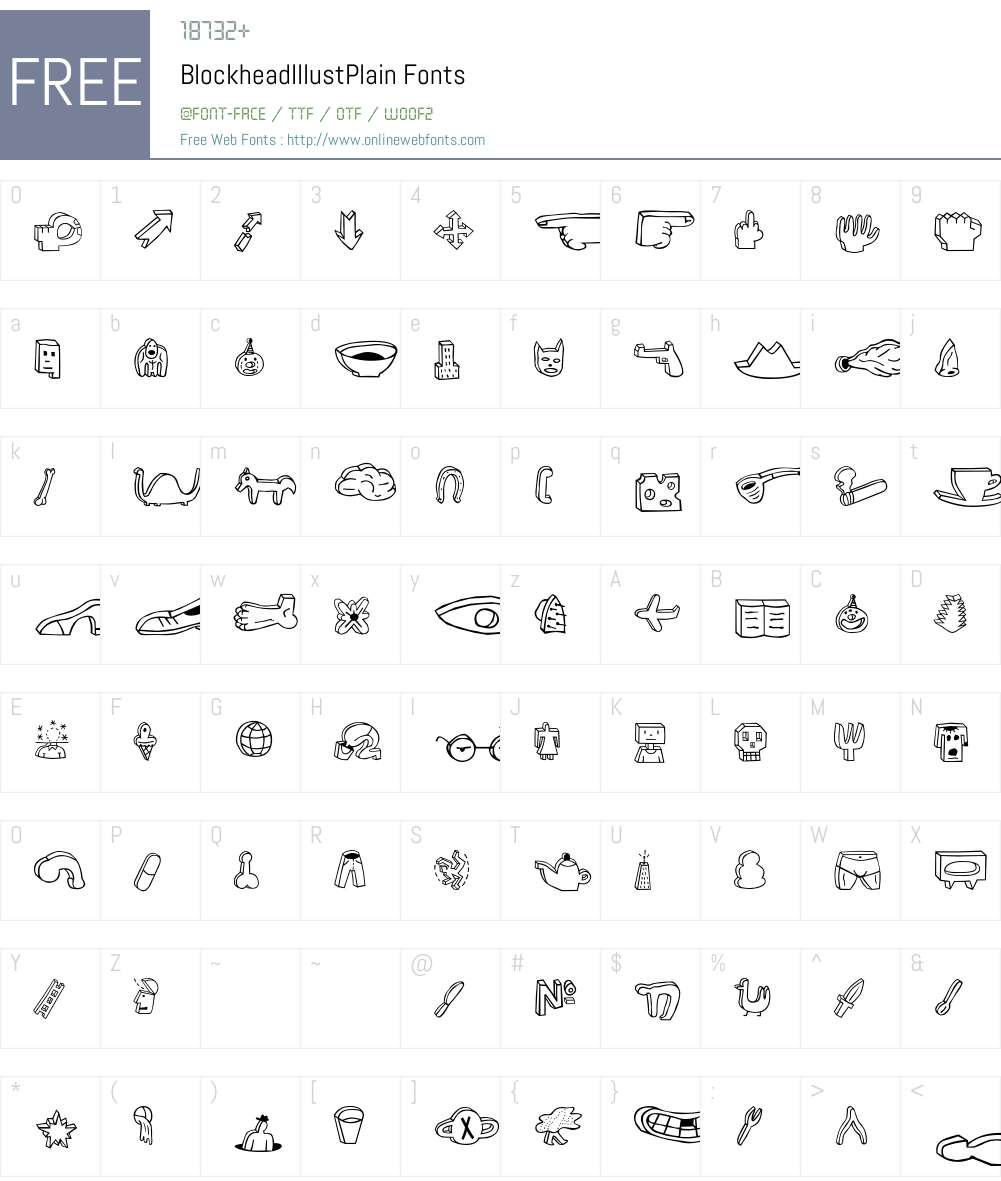 Blockhead Font Screenshots
