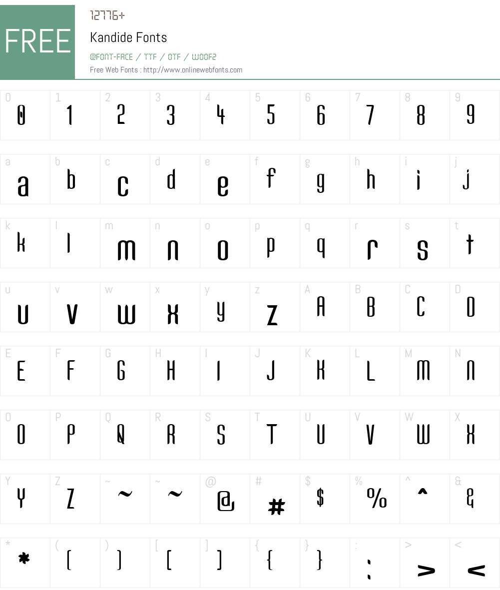 Kandide Font Screenshots