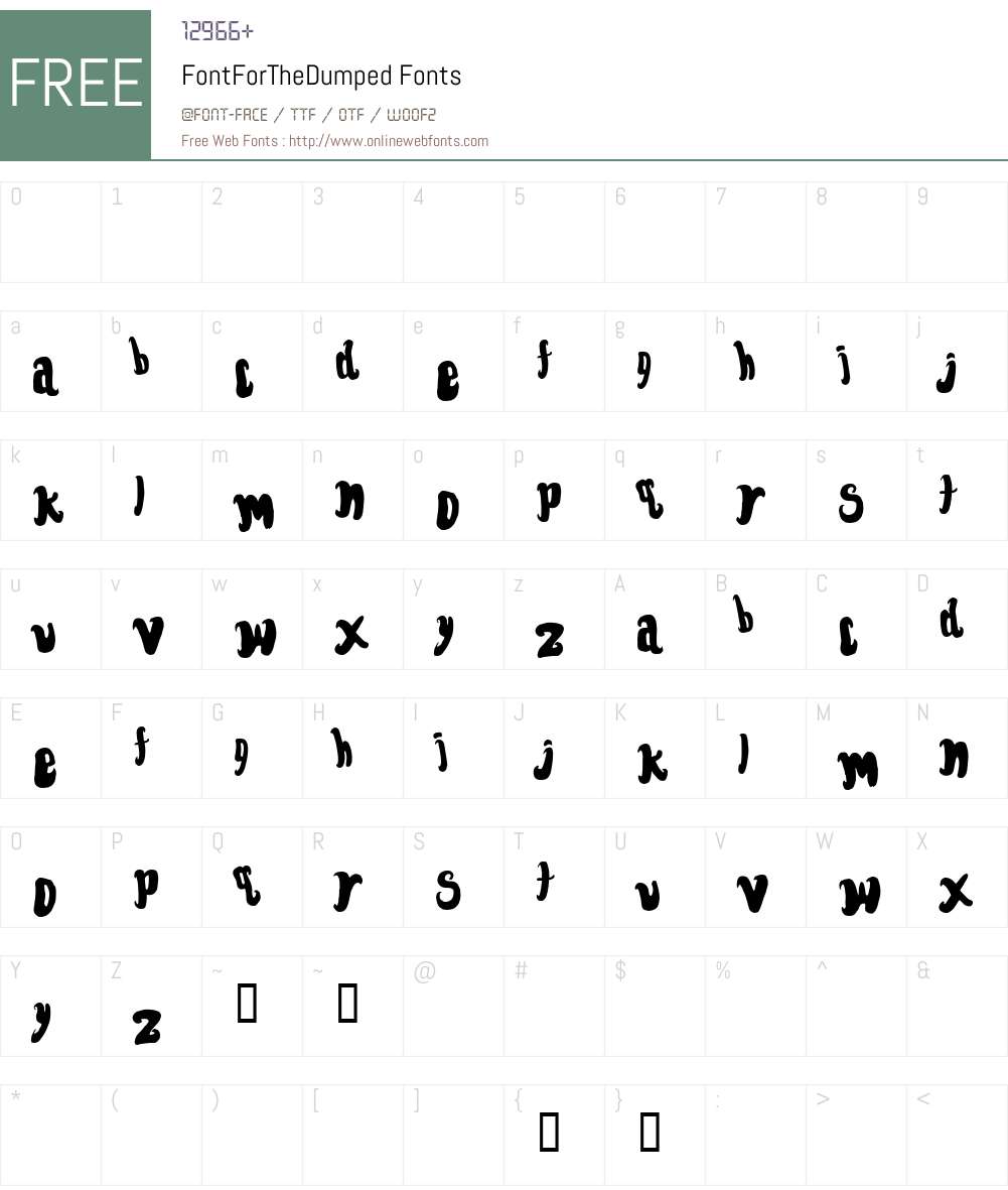 FontForTheDumped Font Screenshots