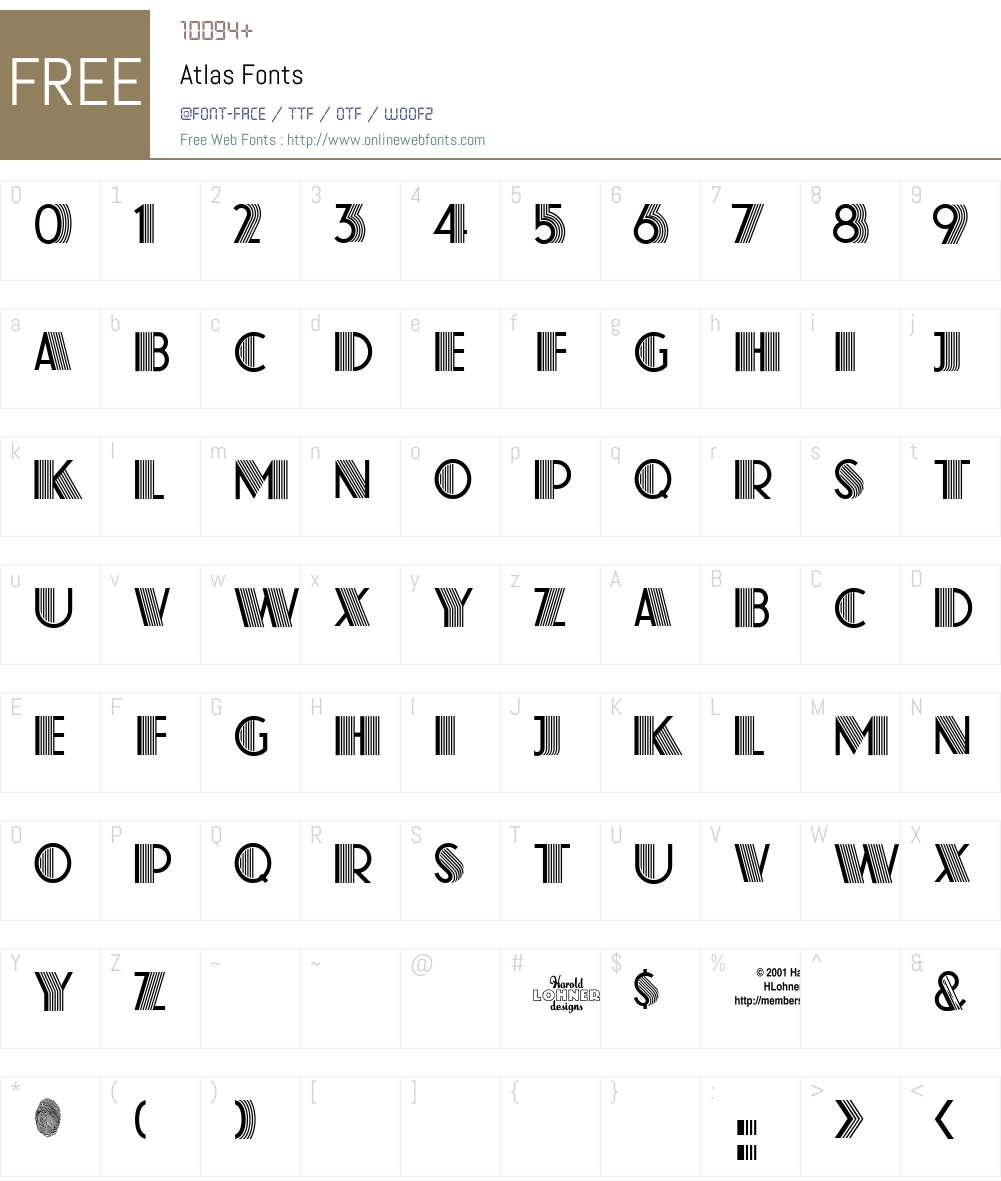 Atlas Font Screenshots