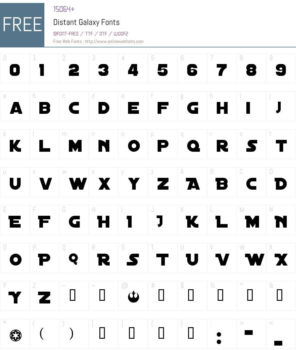 Distant Galaxy Font Screenshots