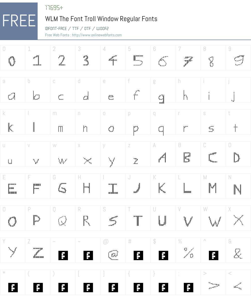 WLM The Font Troll Window Font Screenshots