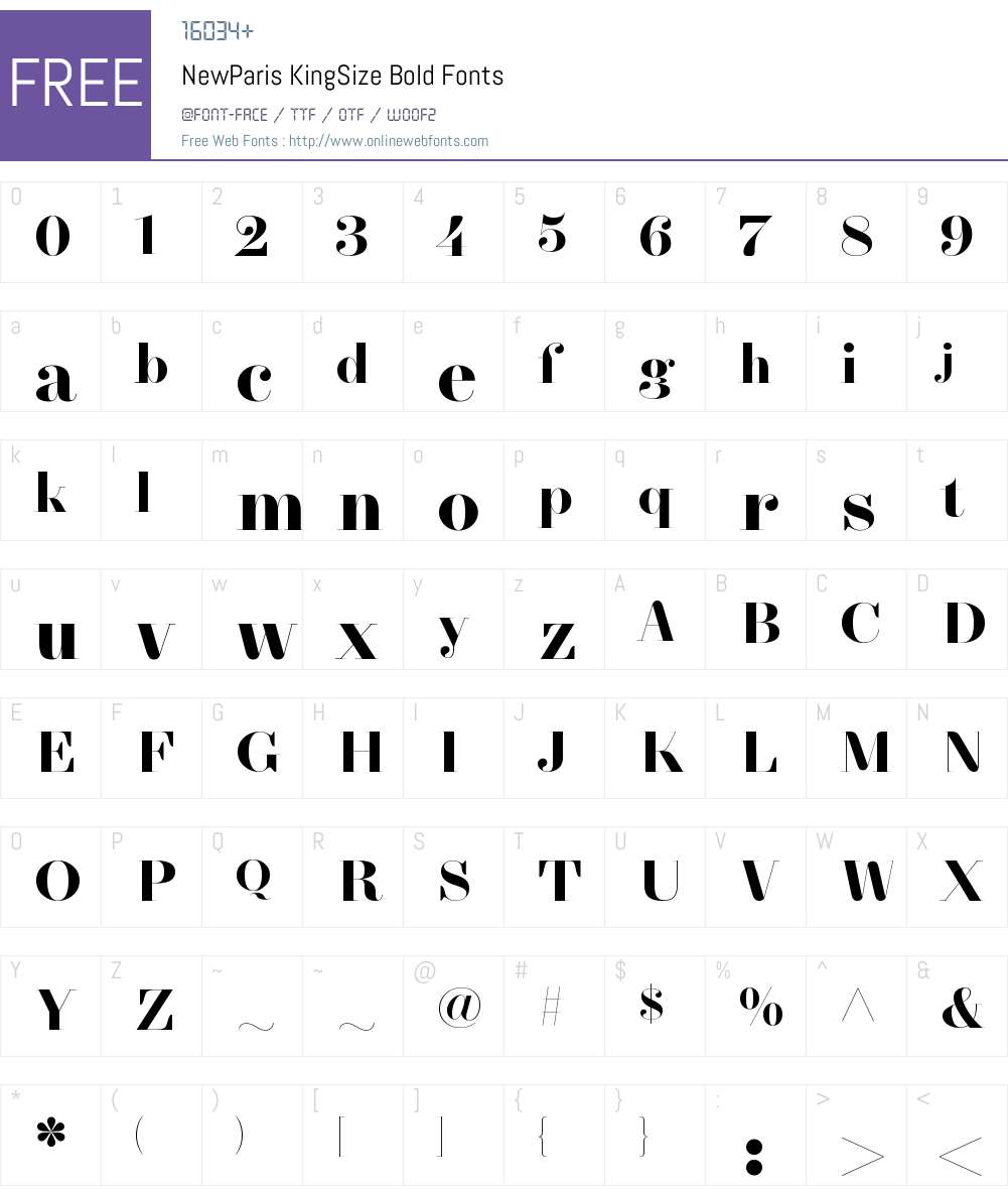 NewParis KingSize Bold Font Screenshots