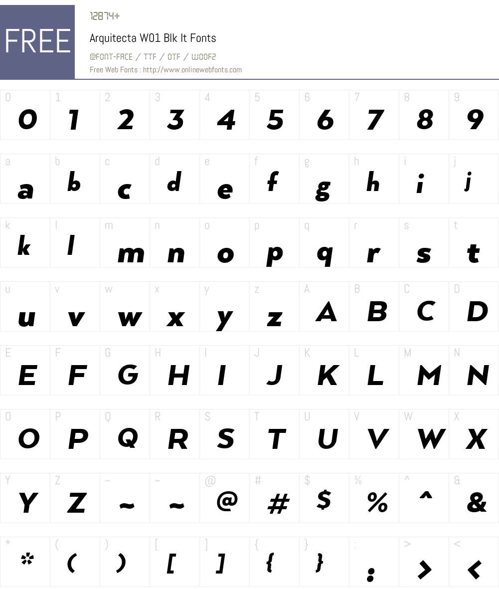 ArquitectaW01-BlkIt Font Screenshots
