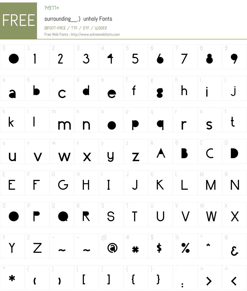 surrounding__.) unholy Font Screenshots