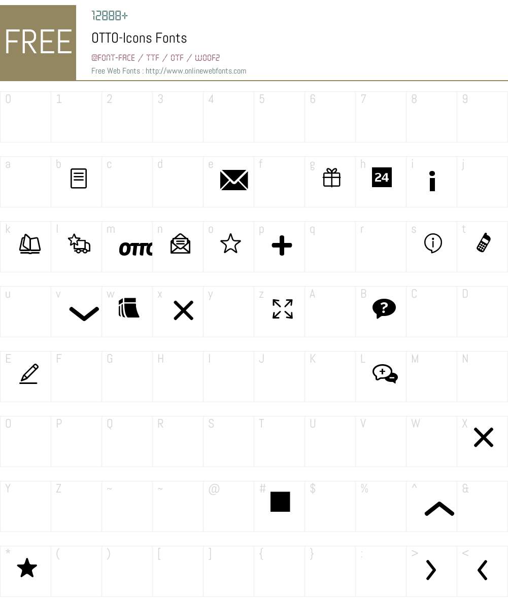 OTTO-Icons Font Screenshots