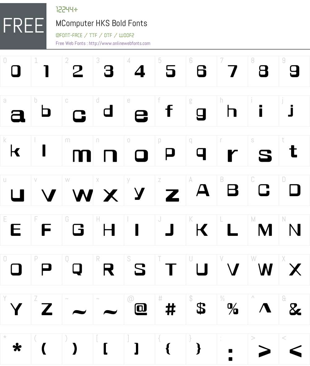 MComputer HKS Font Screenshots
