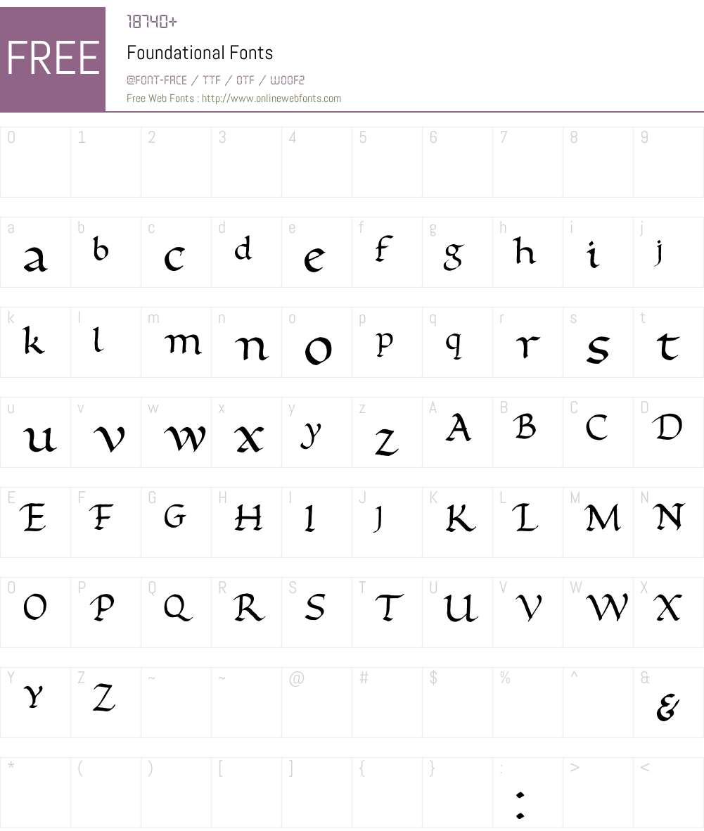 Foundational Font Screenshots