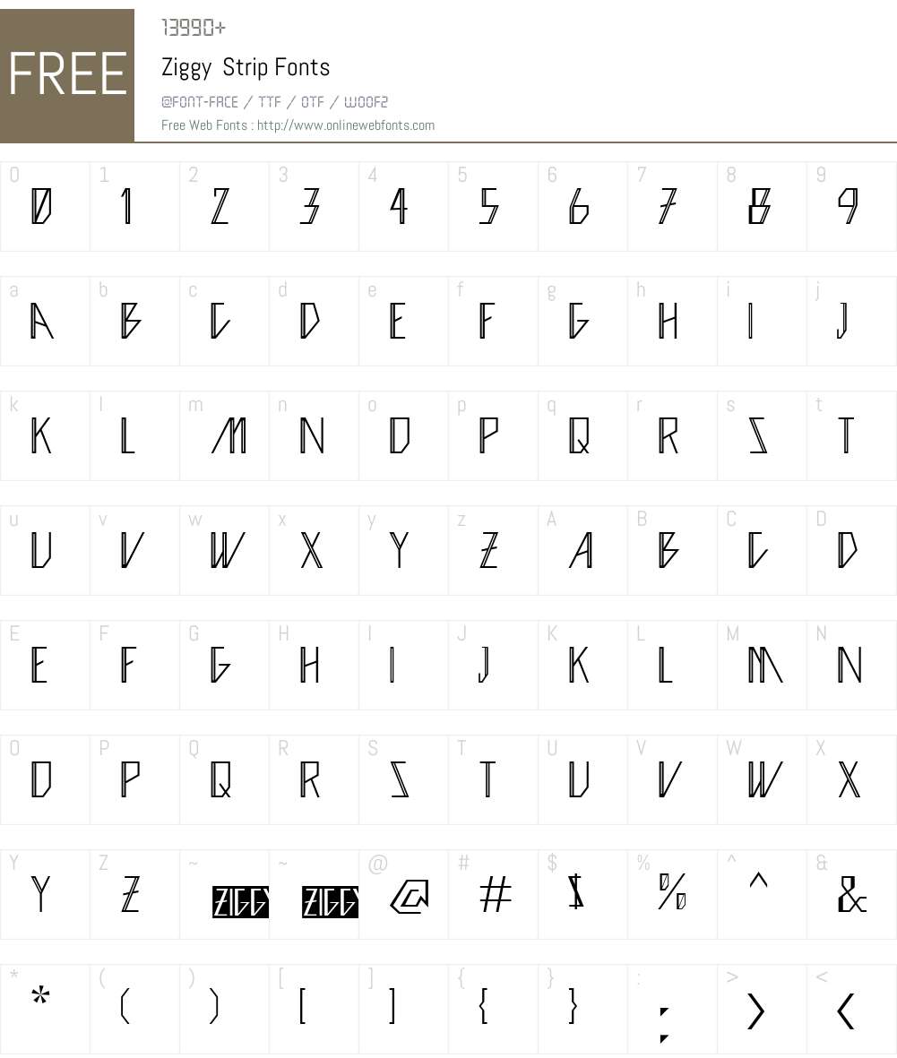 Ziggy Font Screenshots