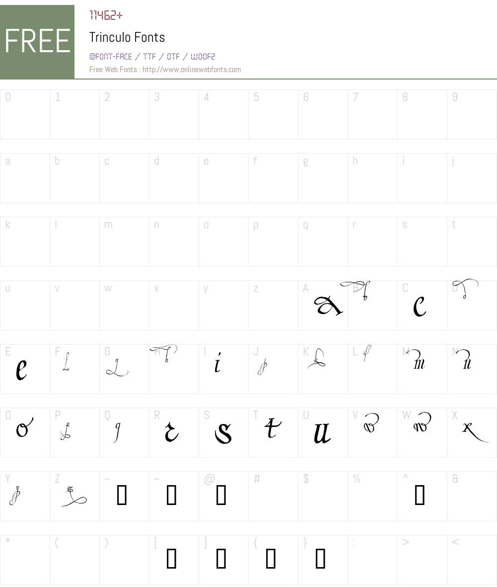 Trinculo Font Screenshots