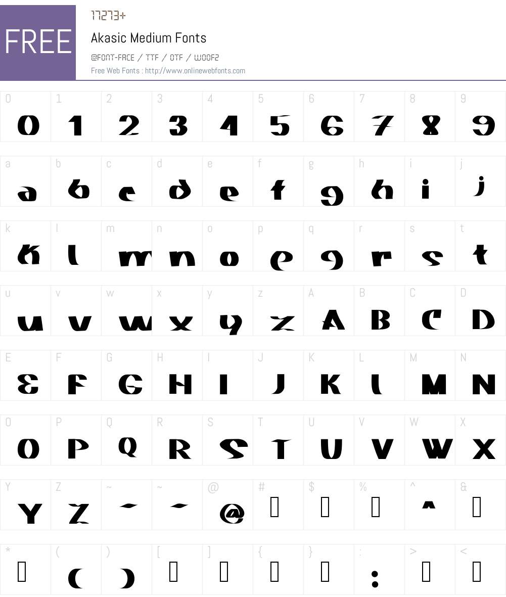 Akasic Font Screenshots