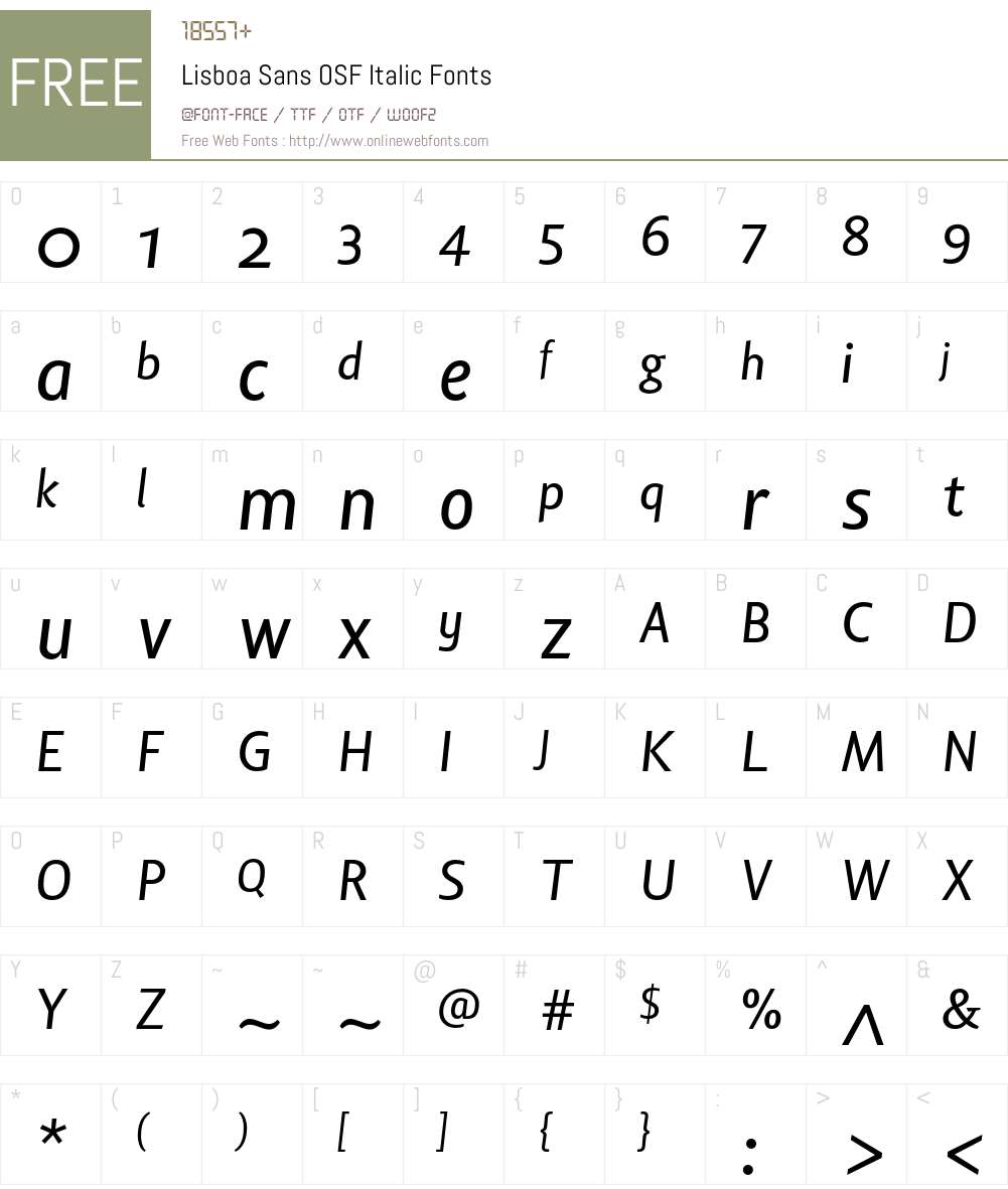 Lisboa Sans OSF Font Screenshots