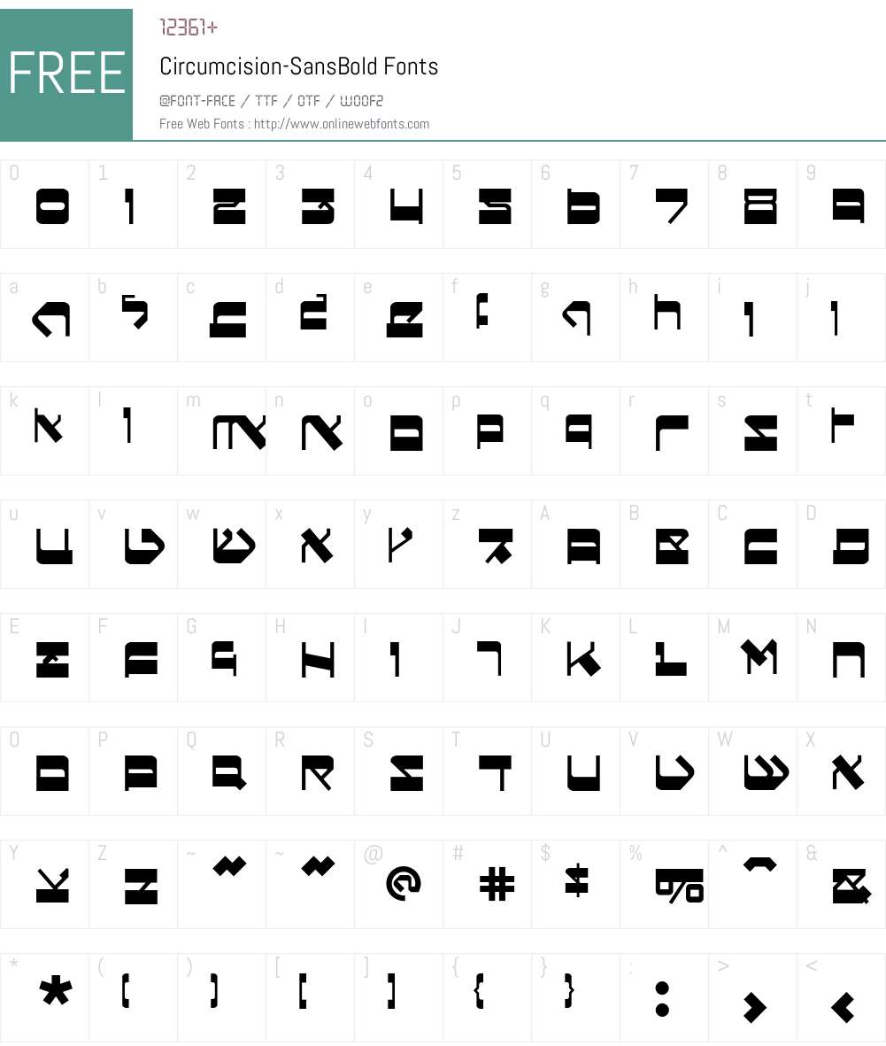Circumcision Font Screenshots
