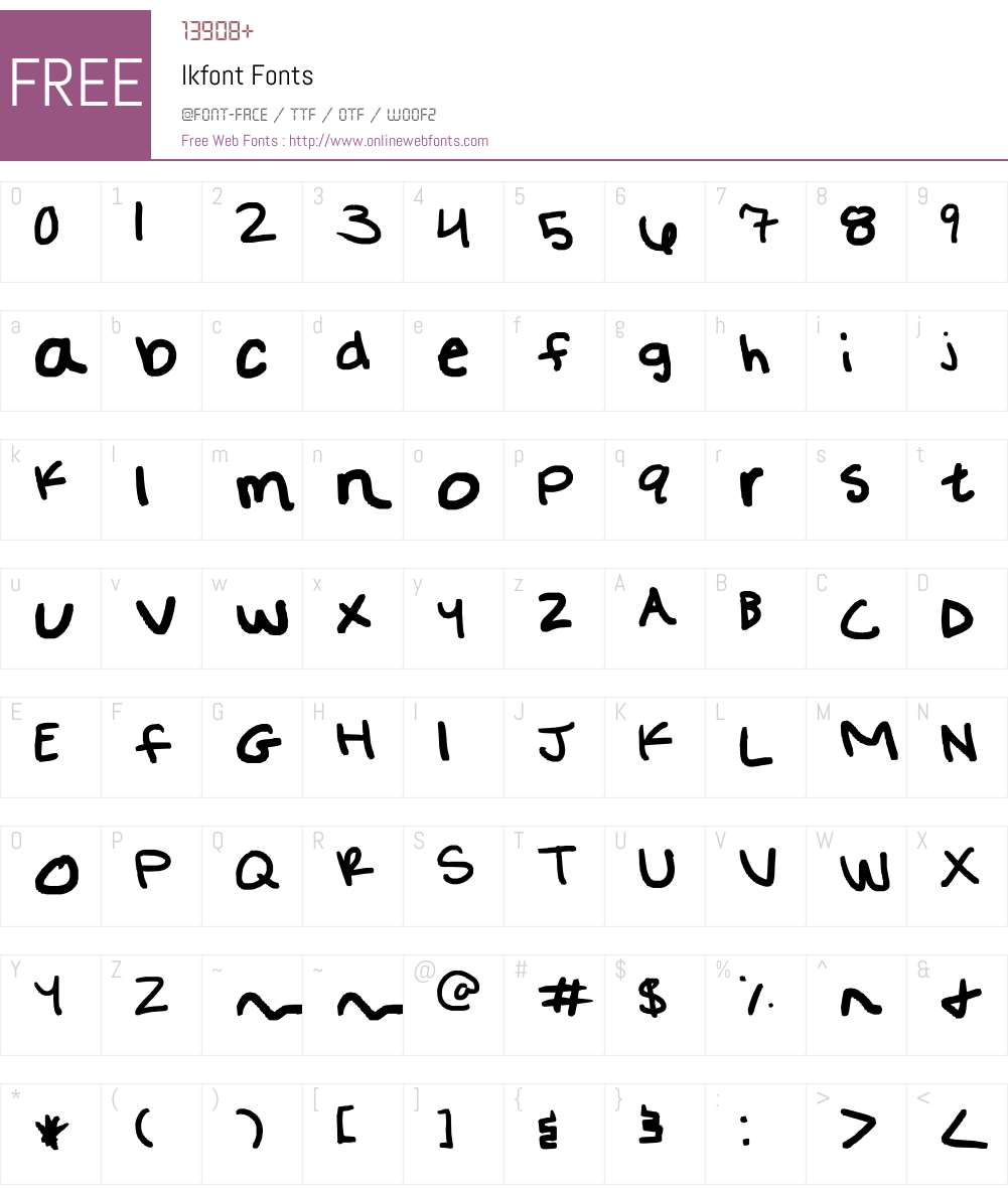 lkfont Font Screenshots