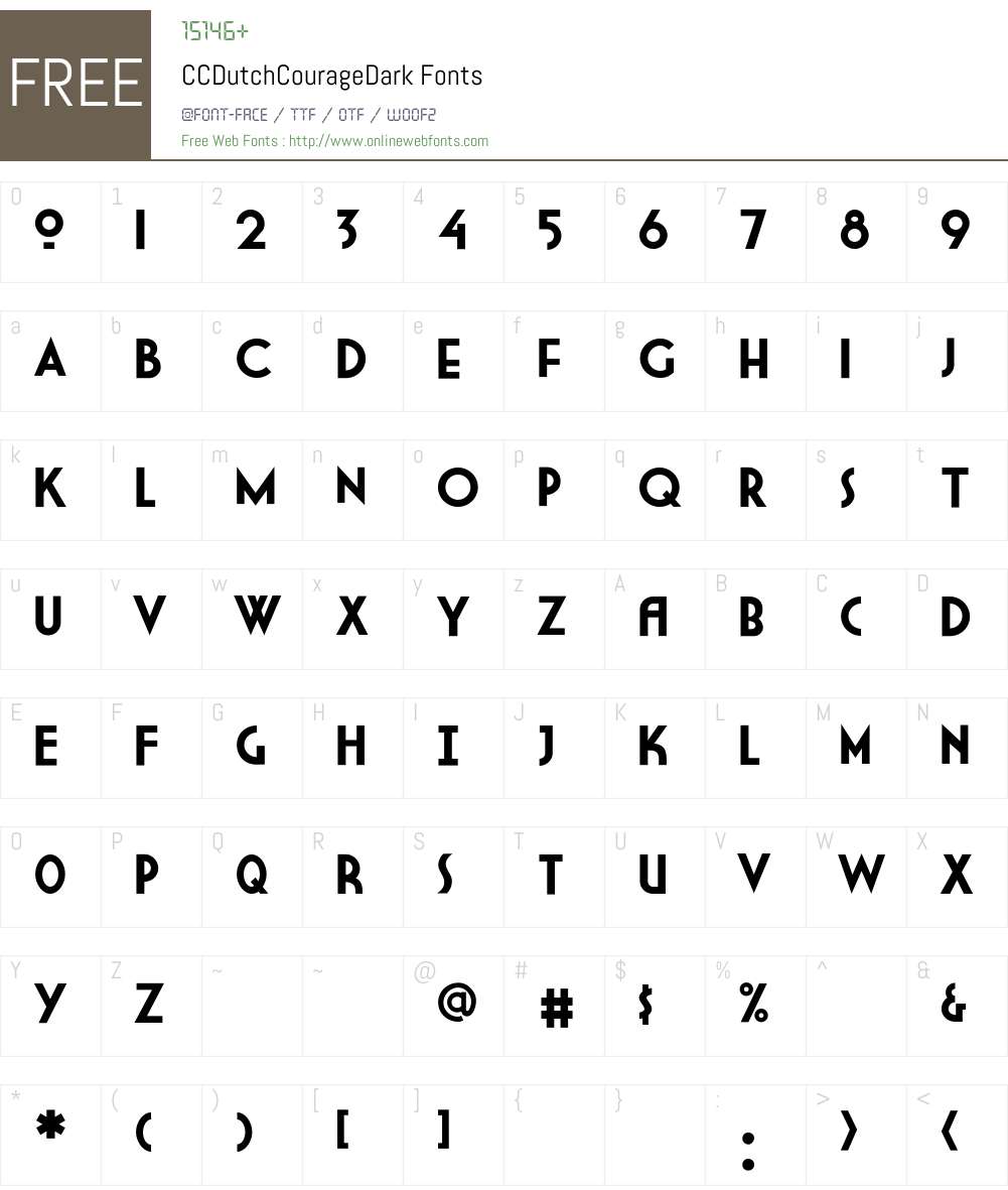 CCDutchCourageDark Font Screenshots