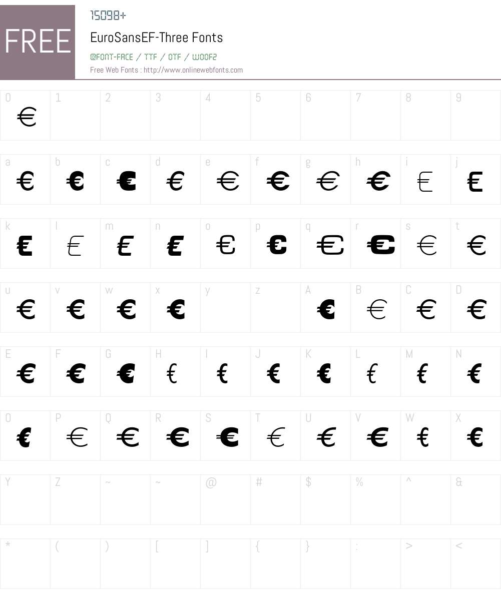EuroSansEF Font Screenshots