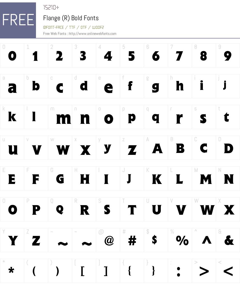 Flange BQ Font Screenshots