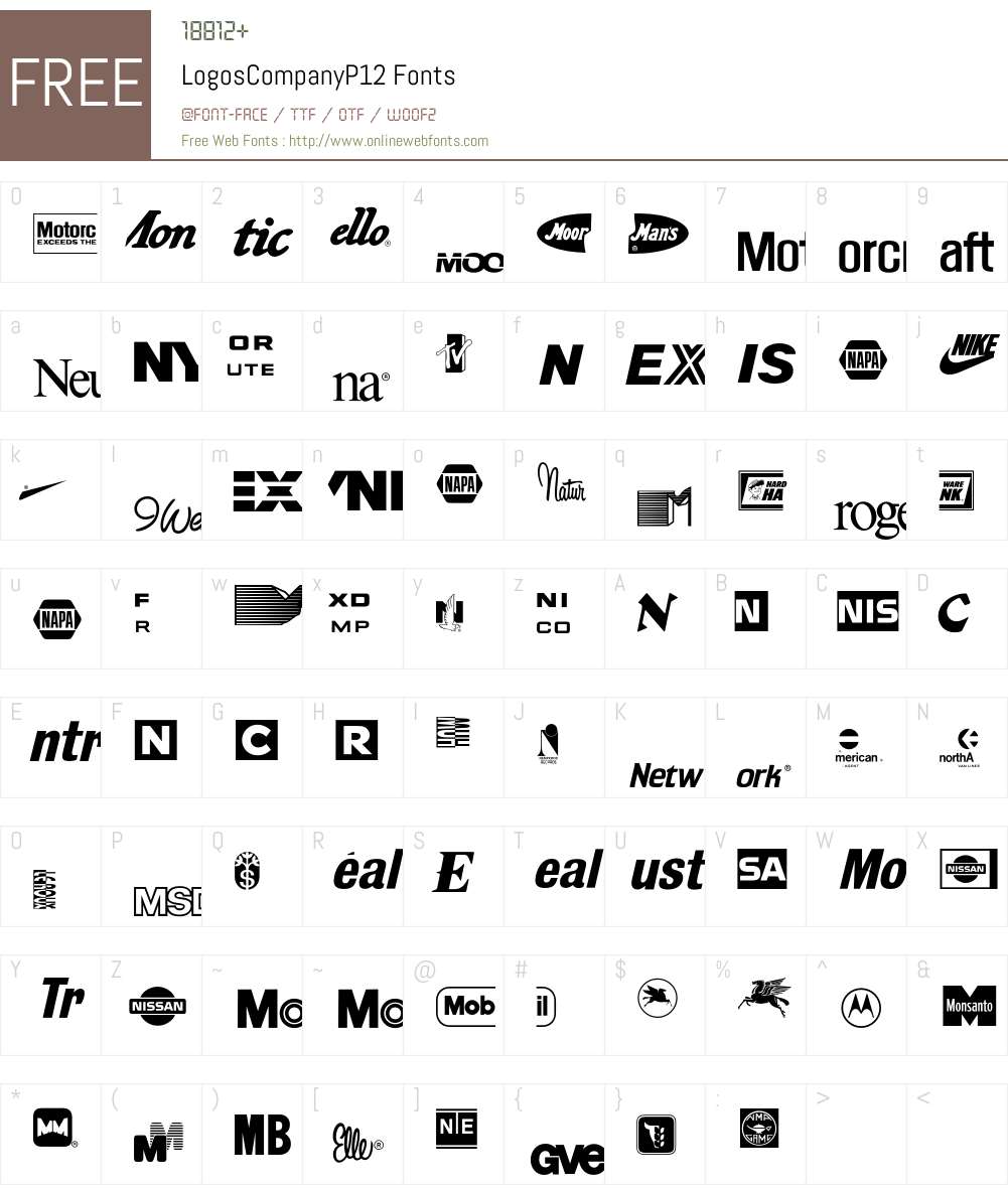 LogosCompany Font Screenshots