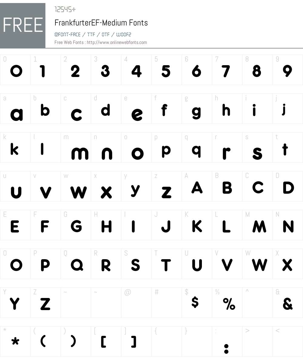 FrankfurterEF Font Screenshots