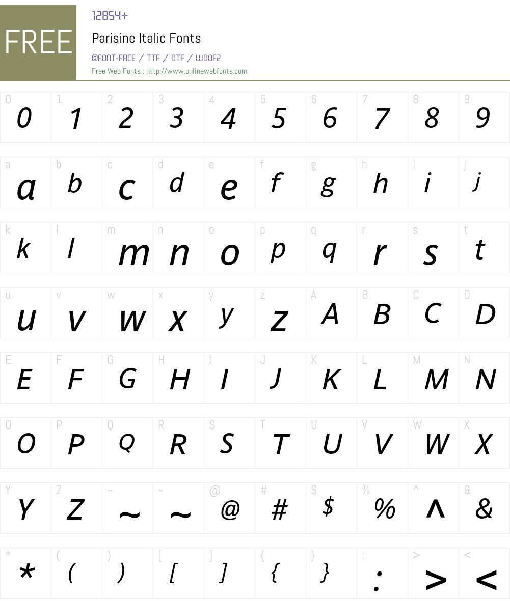 Parisine Font Screenshots
