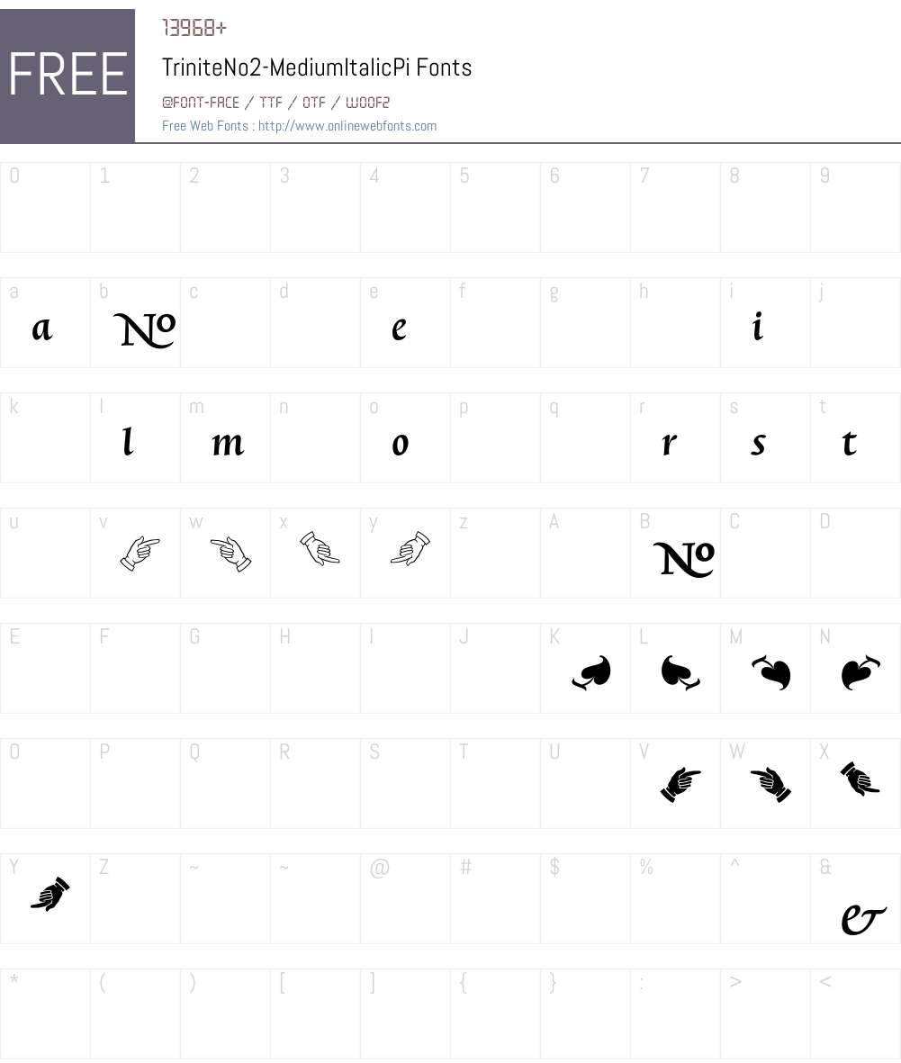 TriniteNo2 Font Screenshots