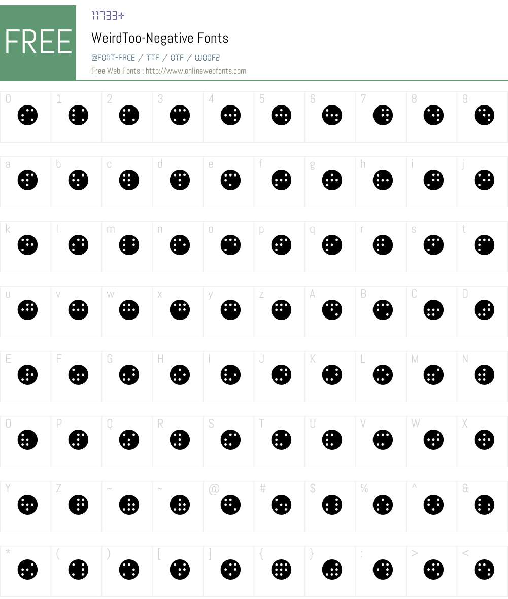 Weird Font Screenshots