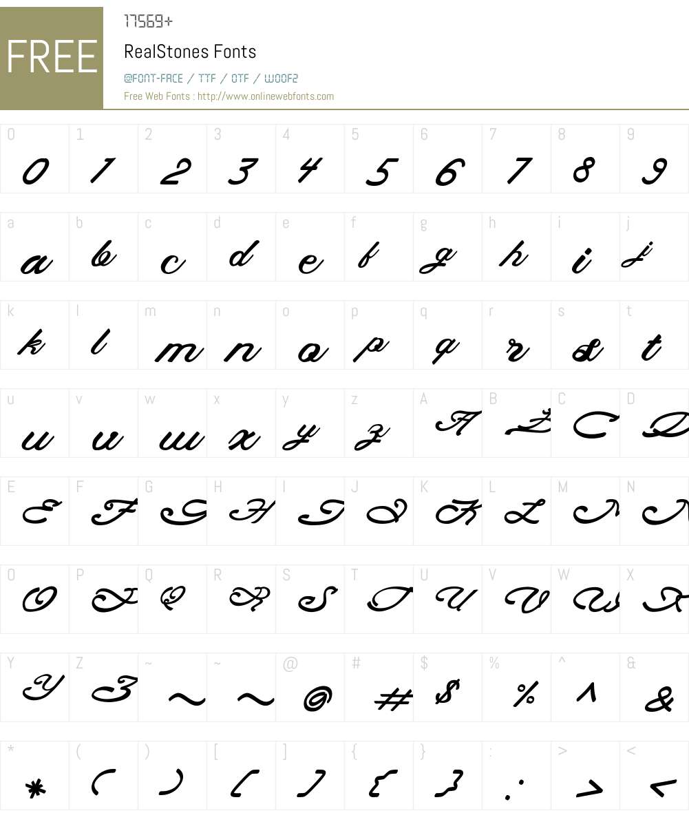 Real Stones Font Screenshots