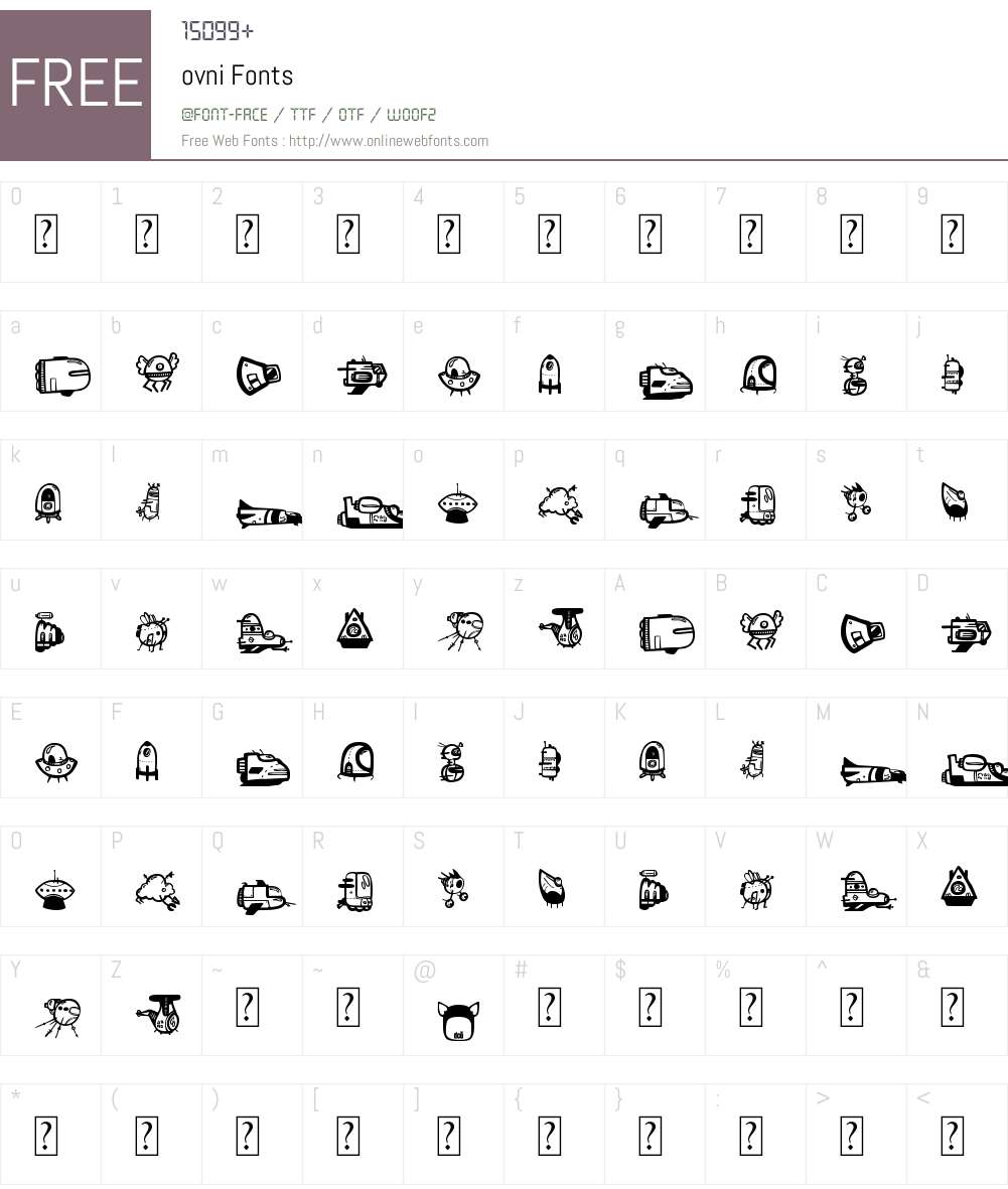 ovni Font Screenshots