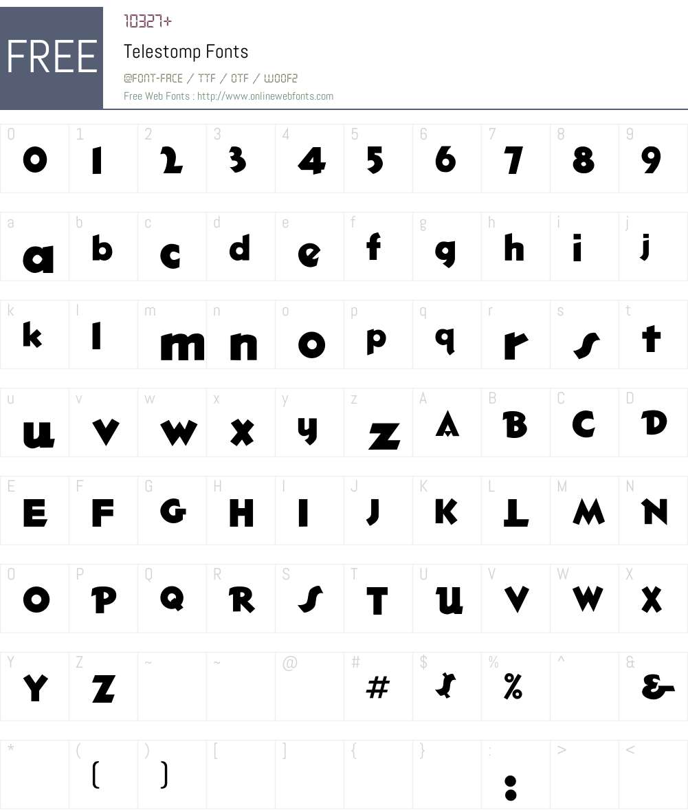 Telestomp Font Screenshots