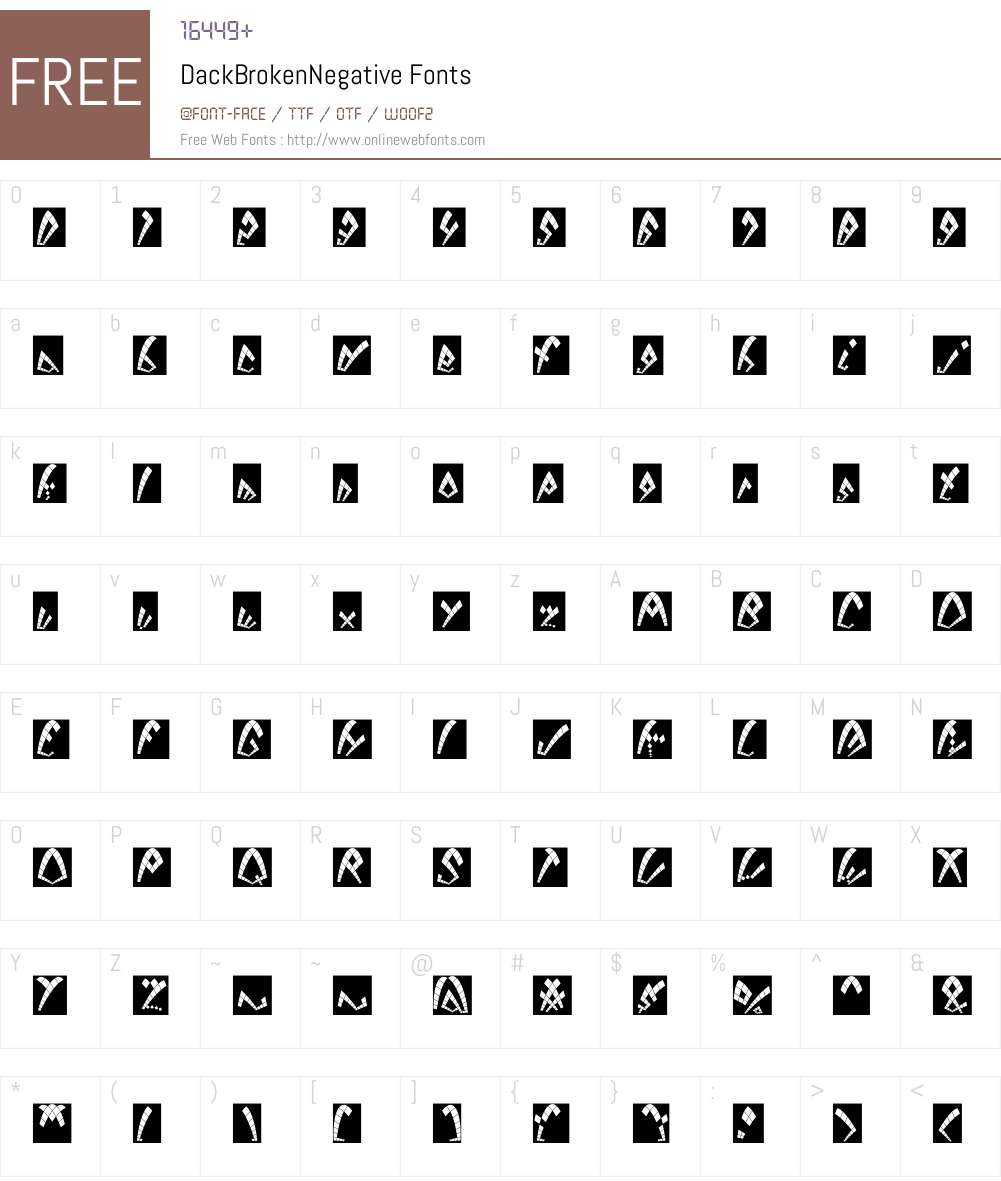 Dack Font Screenshots