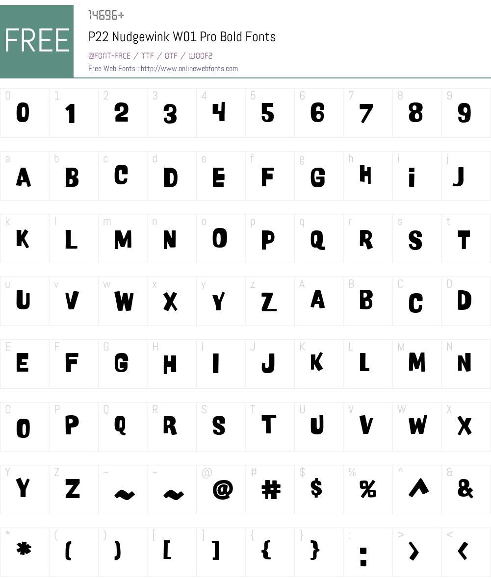 P22NudgewinkW01-ProBold Font Screenshots