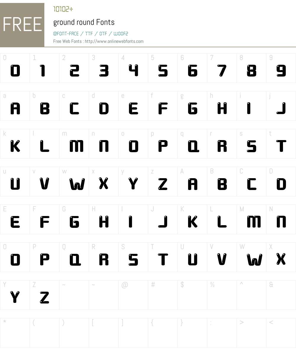 ground round Font Screenshots