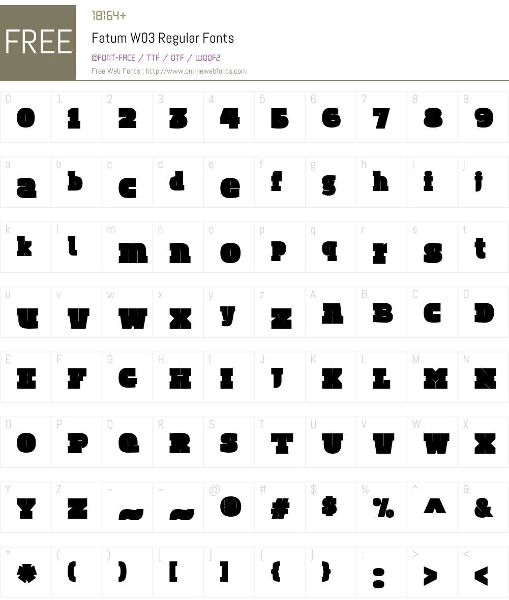 Fatum Font Screenshots