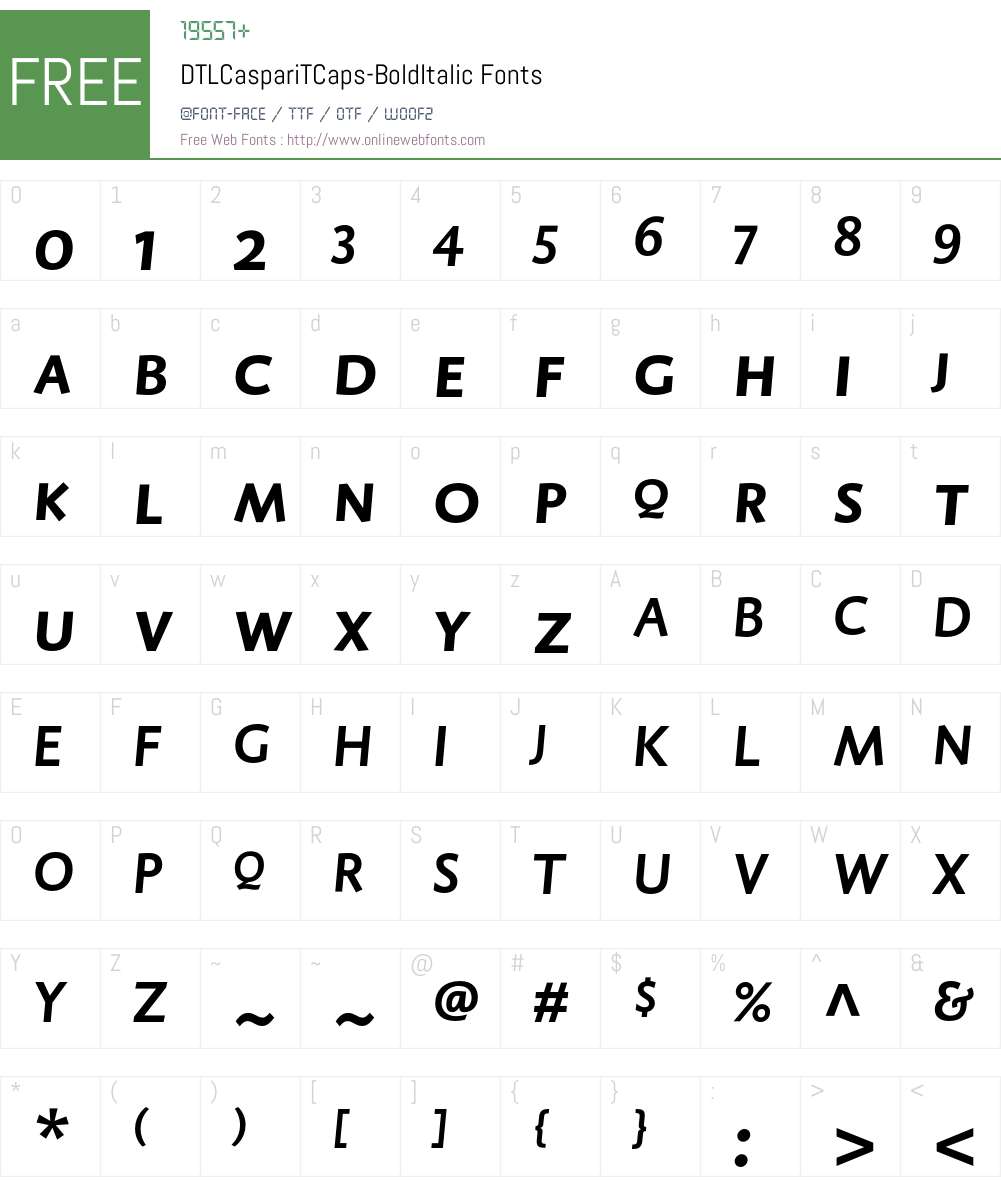 DTLCaspariTCaps Font Screenshots