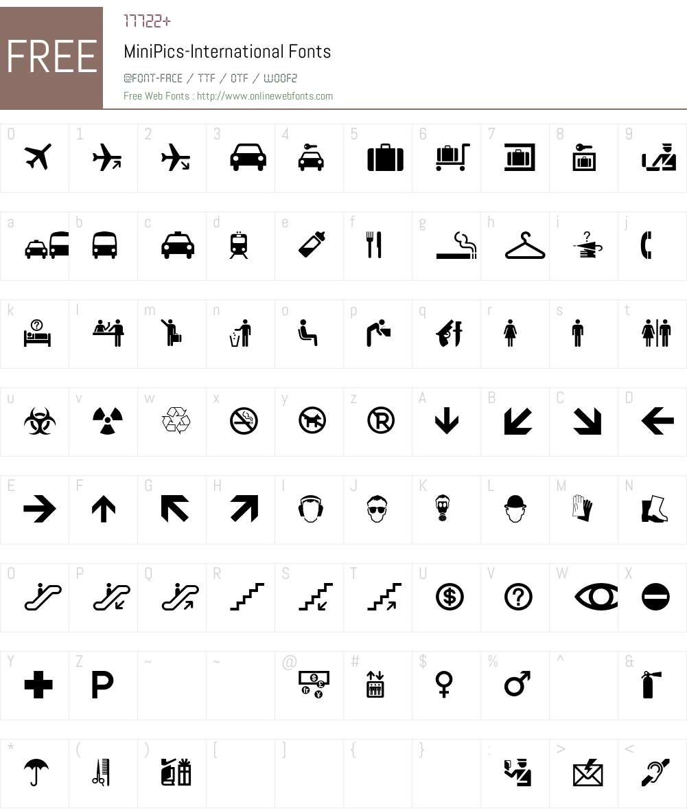MiniPics Font Screenshots