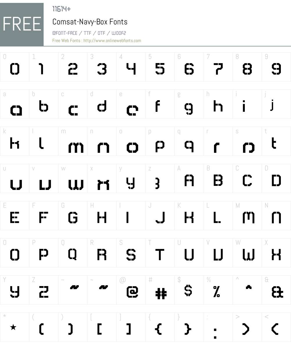 Comsat Font Screenshots