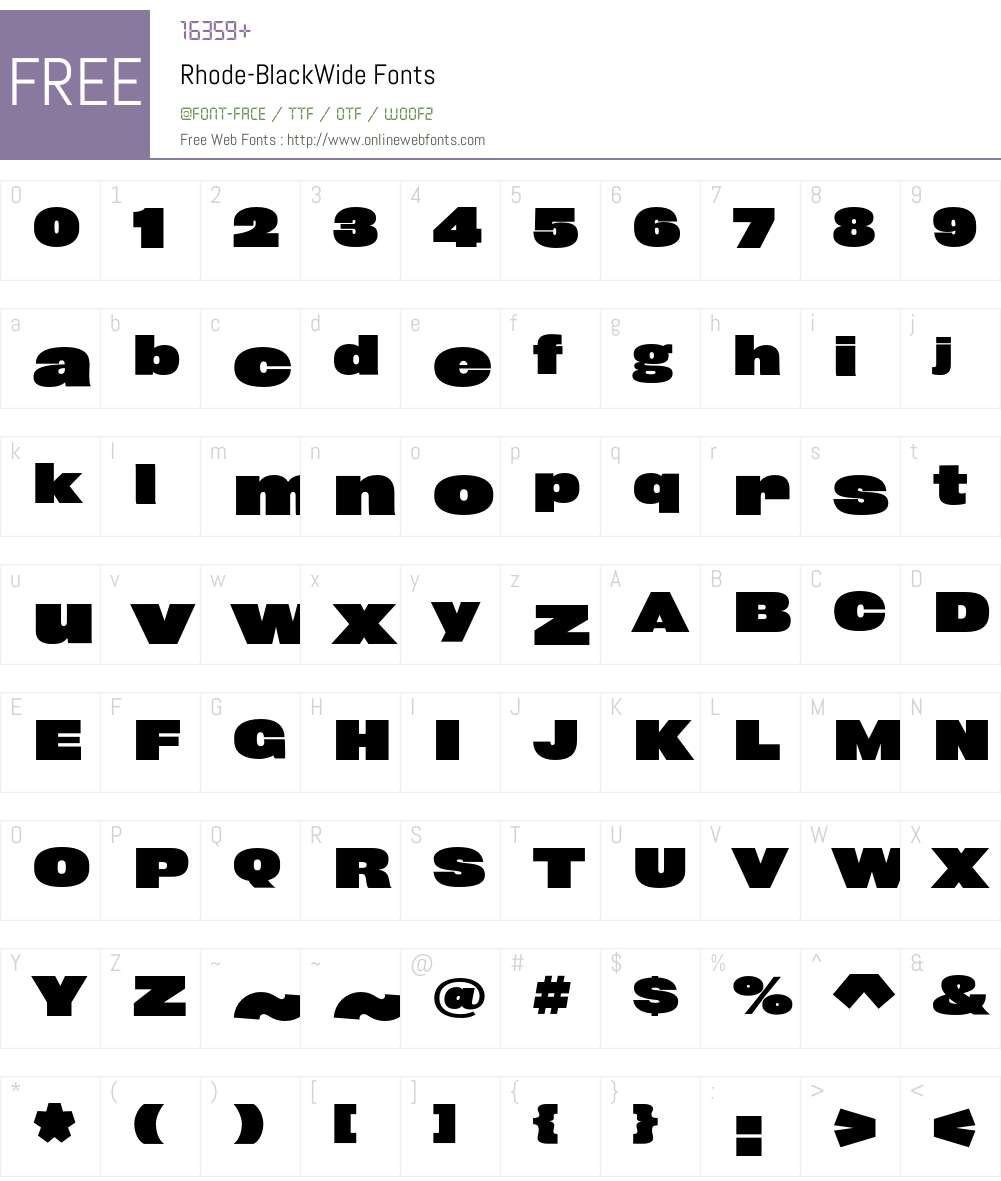 Rhode Font Screenshots