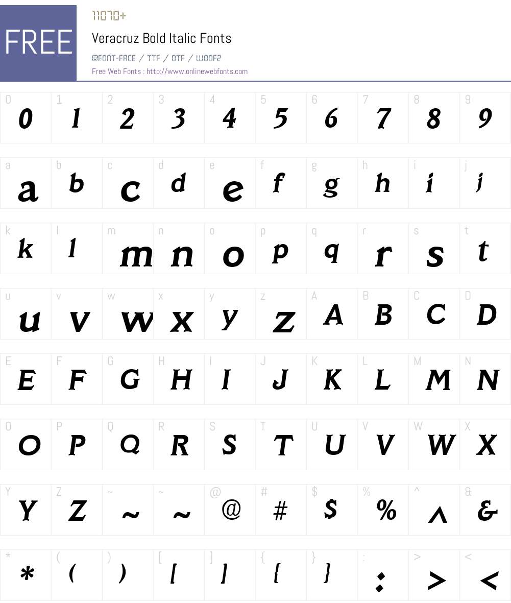 Veracruz Font Screenshots